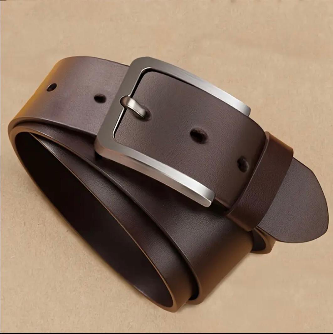 BROWN LEATHER BELT FOR MEN