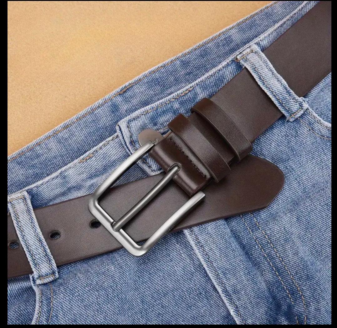 BROWN LEATHER BELT FOR MEN