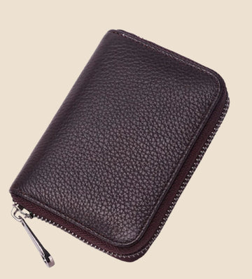 Unisex Faux Leather Wallet with Zipper