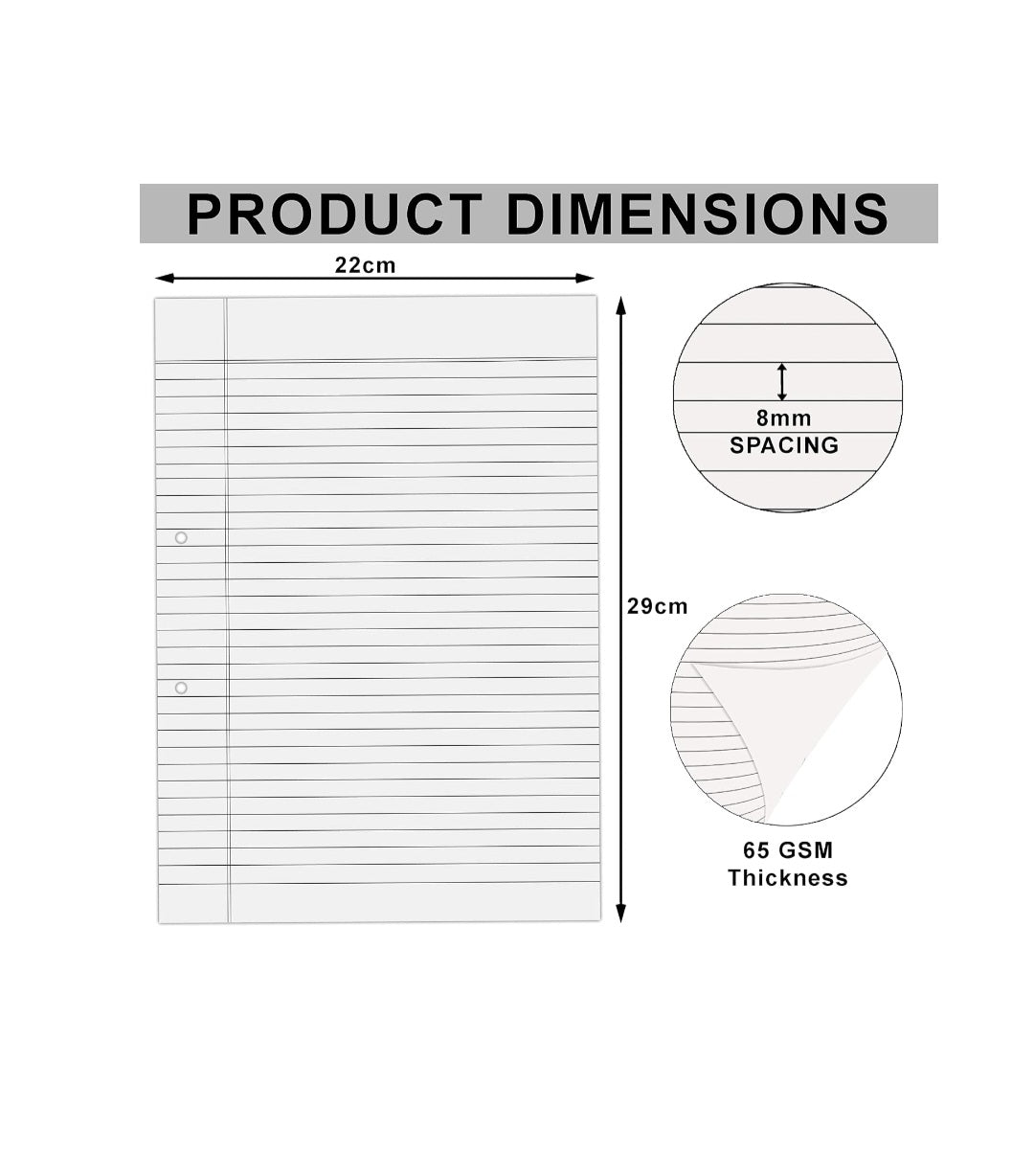 Pack of 50 A4 size White Practical sheets