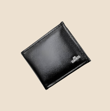 Black faux leather wallet