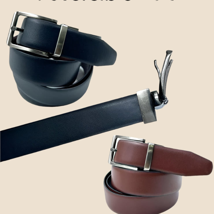 Reversible belt for men.